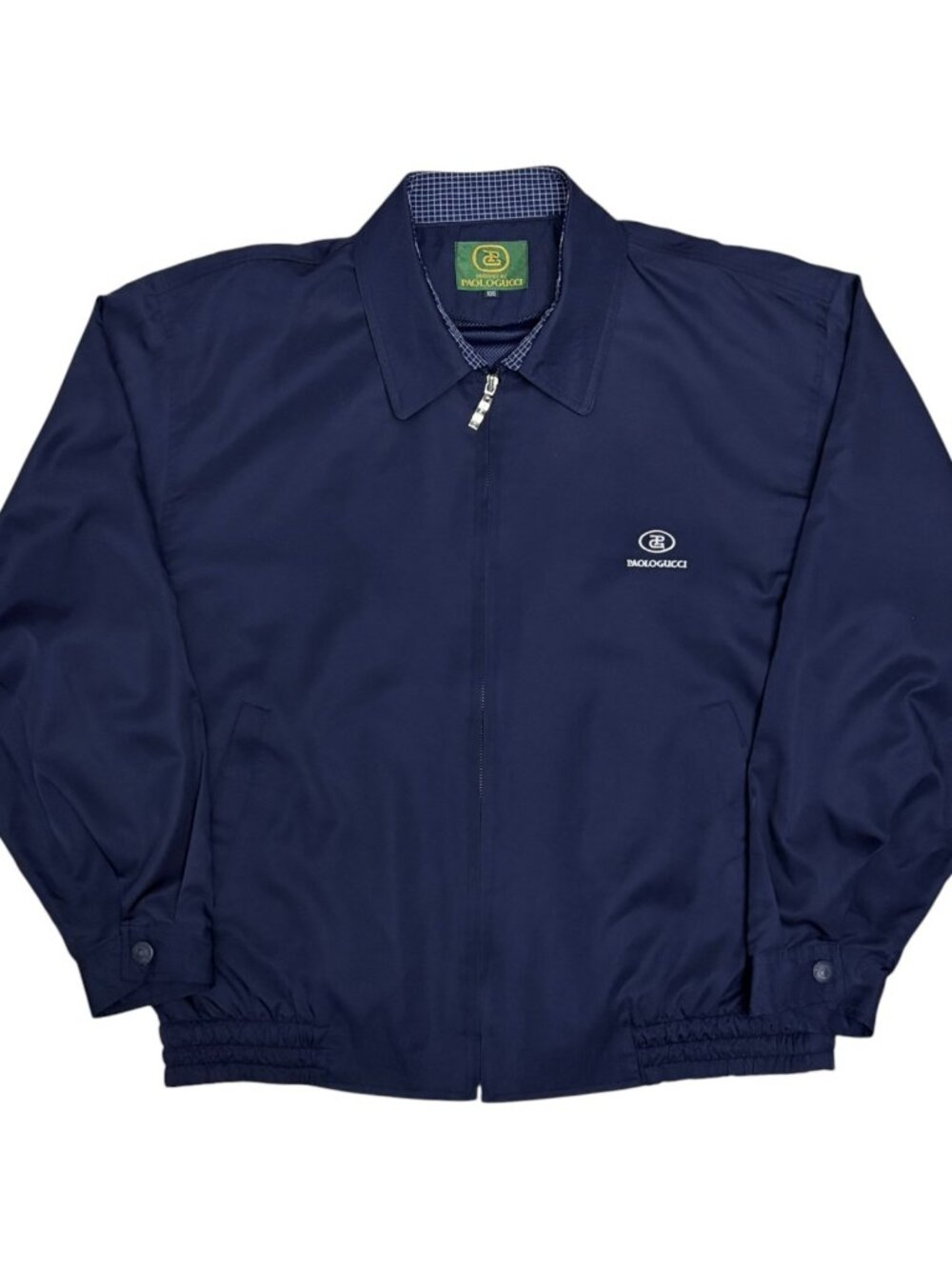 PAOLO GUCCI Vintage Jacket Blue Light Windbreaker Luxury Bomber Coat Mens Large